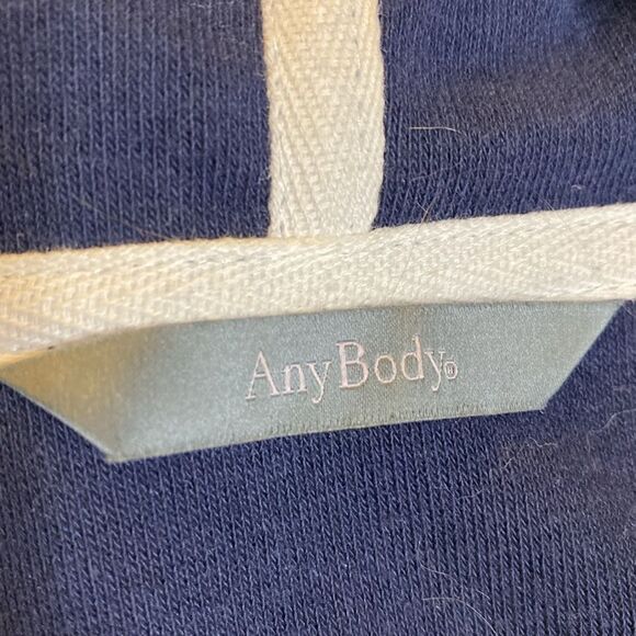 ANYBODY Baby Terry Hoodie with Lace-Up Tie Front - Picture 8 of 9